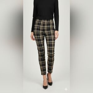 No Boundaries Women's Black, Yellow & Red Plaid Jeggings M 7-9
